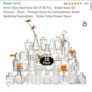 59 Clear Single Flower Bud Vases